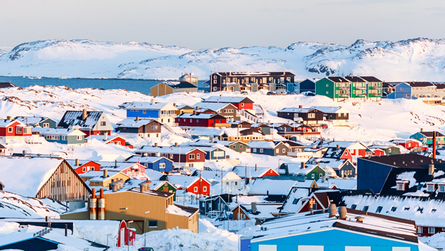 Huse i Nuuk om vinteren