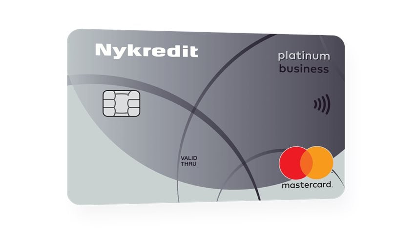 Nykredit MasterCard business platinum med tekst 